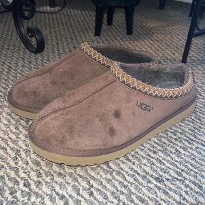 UGG Tasman Men’s Suede Wool Lined Foam Cushioned Slippers Sized 10